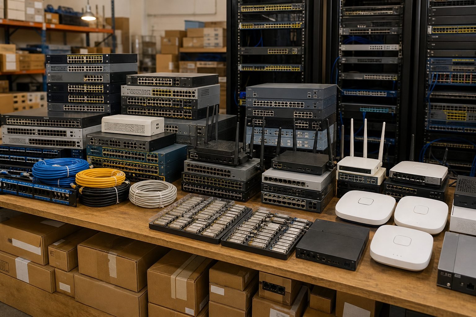 Wholesale networking equipment: switches, routers, cables and racks