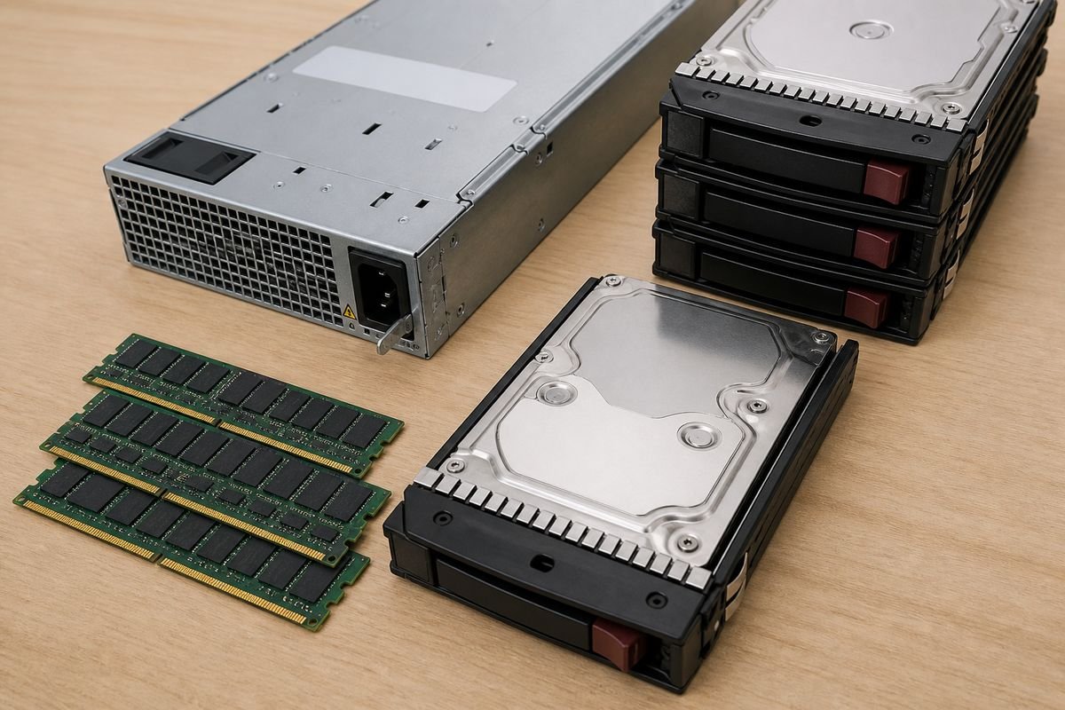 Server memory, drives and power options